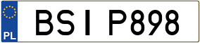 Trailer License Plate